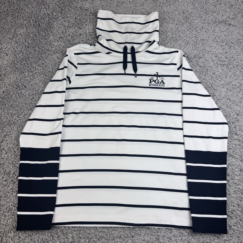 Polo Golf Ralph Lauren Womens Pullover M 2019 PGA Bethpage Black Stripe L/S